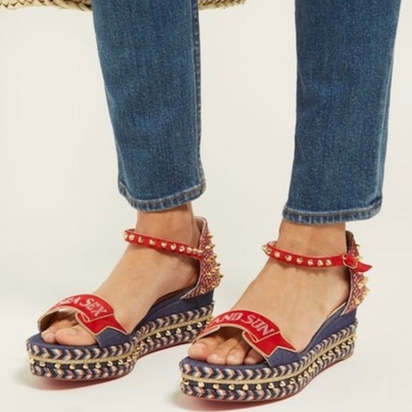 Christian Louboutin Espadrilles blue denim - Picture 5 of 5